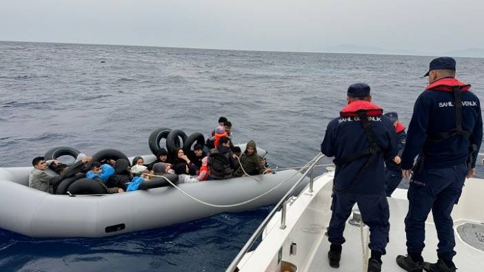 İzmir açıklarında onlarca kaçak göçmen yakalandı