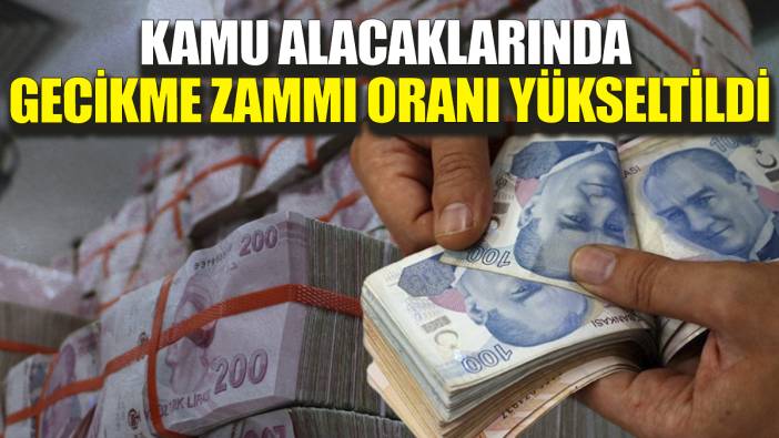 Kamu alacaklarında gecikme zammı oranı yükseltildi