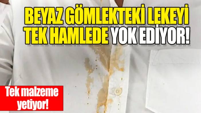 Beyaz gömlekteki lekeyi tek hamlede yok ediyor: Tek malzeme yetiyor
