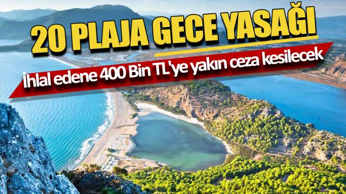 20 plaja gece yasağı: İhlal edene 400 Bin TL'ye yakın ceza kesilecek
