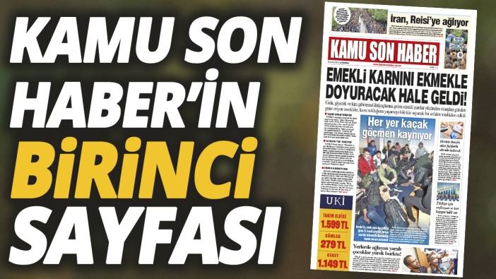 Kamu Son Haber'in birinci sayfası