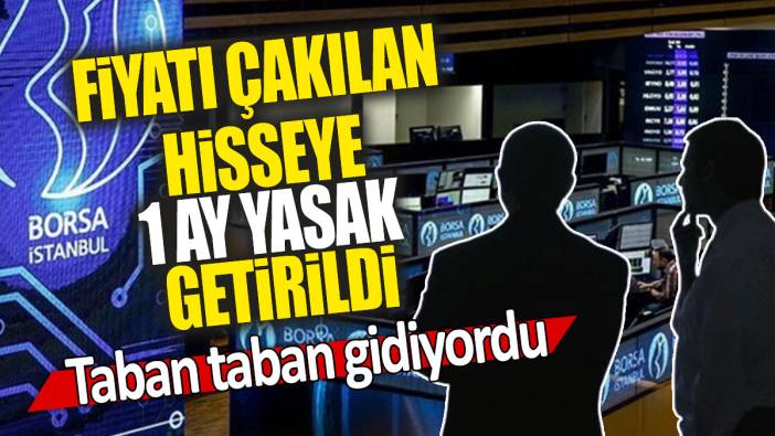 Fiyatı çakılan hisseye 1 ay yasak getirildi 'Taban taban gidiyordu'
