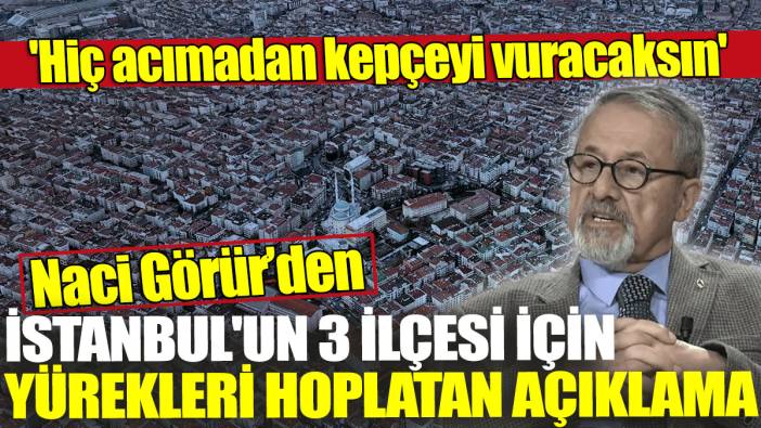 Naci Görür'den İstanbul'un 3 ilçesi için yürekleri hoplatan açıklama! 'Hiç acımadan kepçeyi vuracaksın'