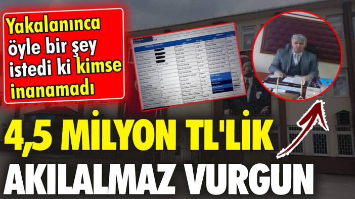 4,5 milyon TL'lik akılalmaz vurgun! Yakalanınca öyle bir şey istedi ki kimse inanamadı