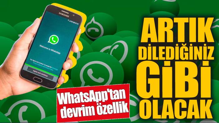 WhatsApp'tan devrim özellik! Artık dilediğiniz gibi olacak