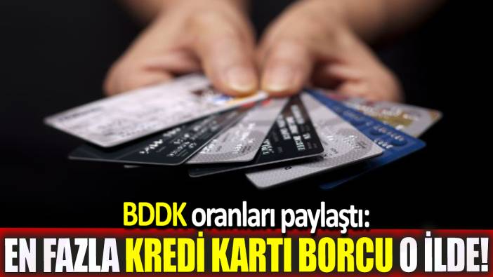 BDDK oranları paylaştı: En fazla kredi kartı borcu o ilde!