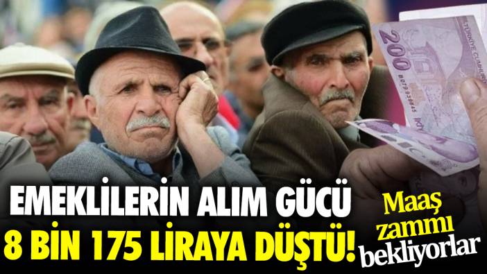 Emeklilerin alım gücü 8 bin 175 liraya düştü! Maaş zammı bekliyorlar