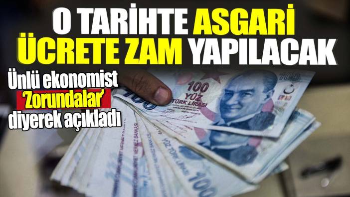 Ünlü ekonomist 'Zorundalar' diyerek açıkladı! O tarihte asgari ücrete zam yapılacak