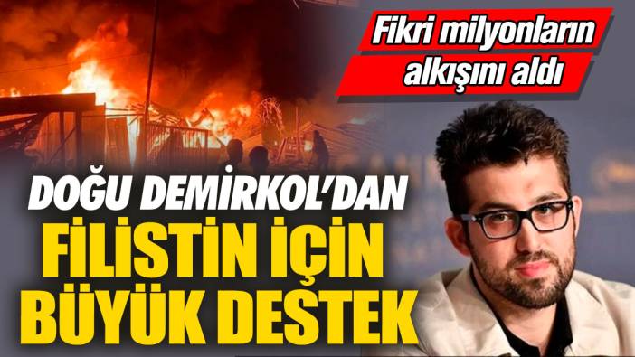 Doğu Demirkol’dan Filistin için büyük destek! Fikri milyonların alkışını aldı