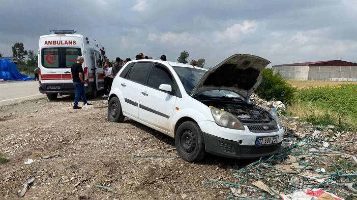 Kontrolden çıkan araç takla attı: 3 yaralı