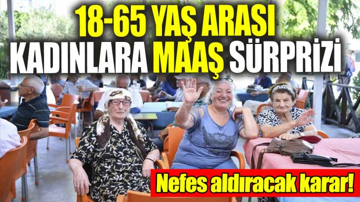 18-65 yaş arası kadınlara maaş sürprizi! Nefes aldıracak karar