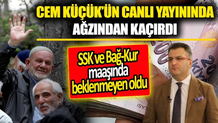 Cem Küçük’ün canlı yayınında ağzından kaçırdı ‘SSK ve Bağ-Kur maaşında beklenmeyen oldu’
