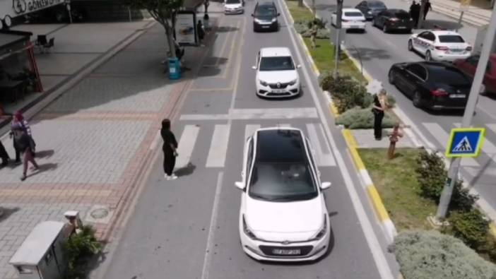 Antalya'da dron destekli trafik denetimi icra edildi