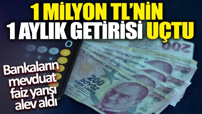 1 milyon TL'nin 1 aylık getirisi uçtu! Bankaların mevduat faiz yarışı alev aldı