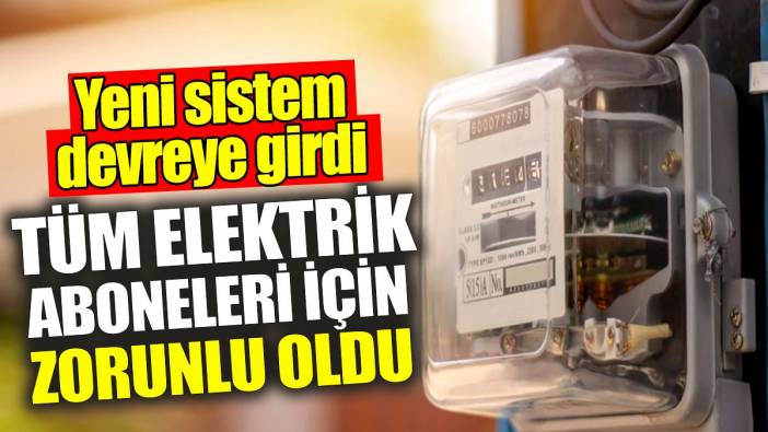 Tüm elektrik aboneleri için zorunlu oldu! Yeni sistem devreye girdi