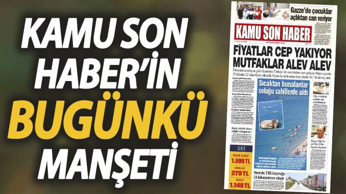 Kamu Son Haber'in birinci sayfası