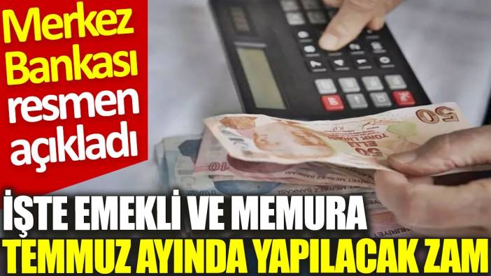 Merkez Bankası resmen açıkladı: İşte emekli ve memura temmuz ayında yapılacak zam