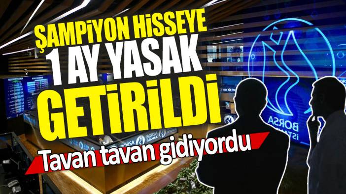 Şampiyon hisseye 1 ay yasak getirildi: Tavan tavan gidiyordu