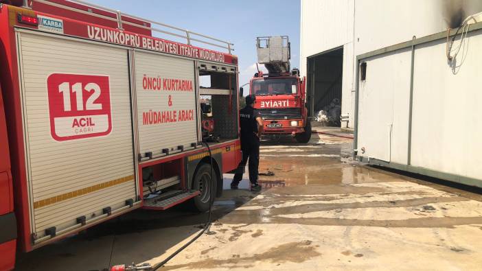 Edirne’de fabrika yangını