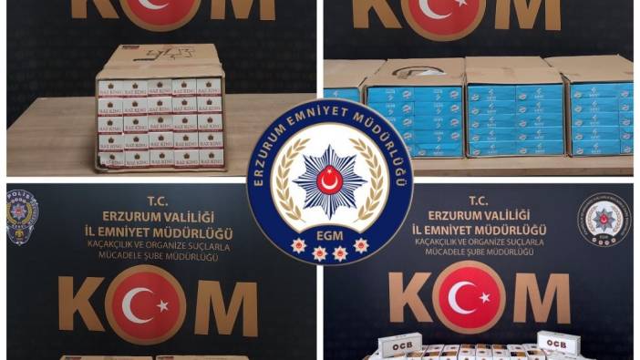 Erzurum'da sigara kaçakçılığı operasyonu