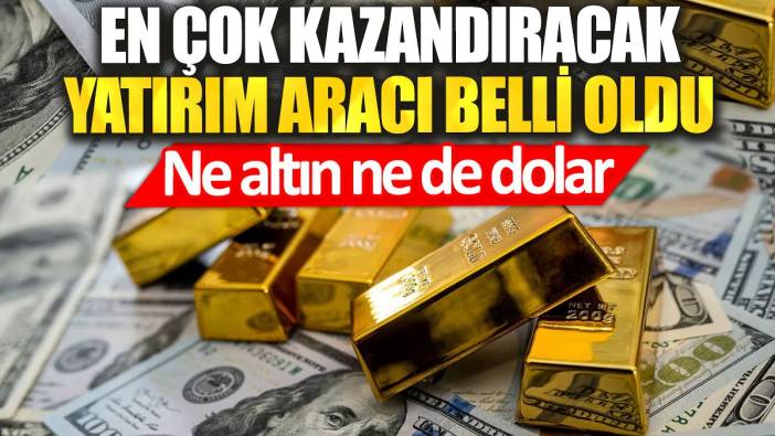En çok kazandıracak yatırım aracı belli oldu: Ne altın ne de dolar