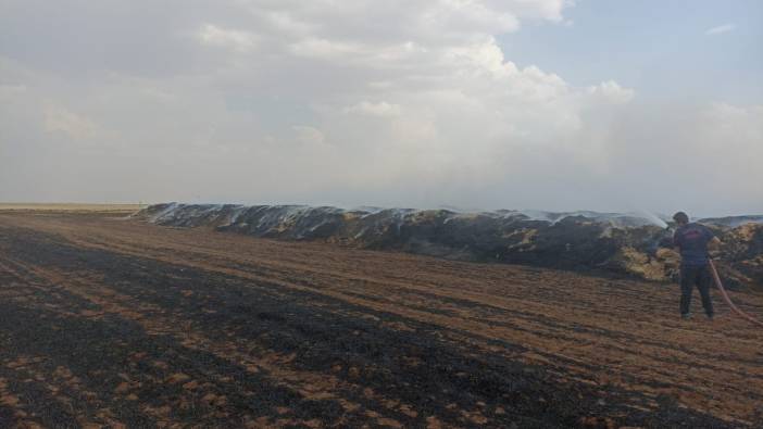 Mardin’de 300 ton saman yandı