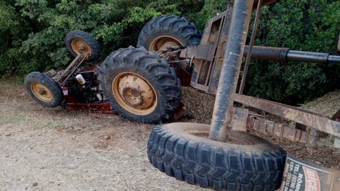 Manisa’da traktör devrildi: 2 yaralı