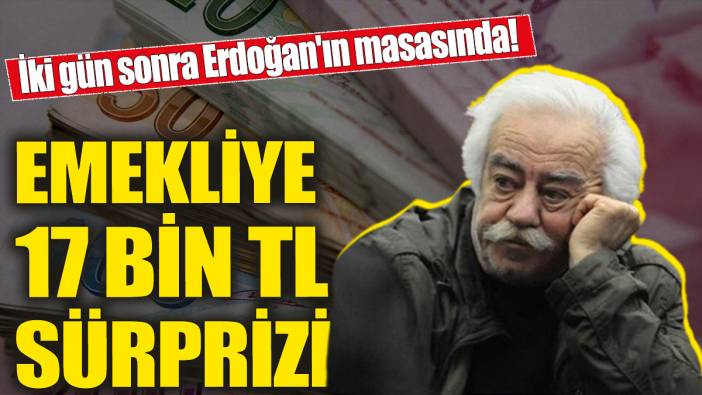Emekliye 17 bin TL sürprizi! İki gün sonra Erdoğan'ın masasında!