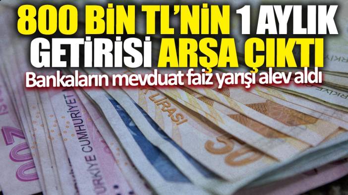 800 bin TL'nin 1 aylık getirisi arşa çıktı! Bankaların mevduat faiz yarışı alev aldı