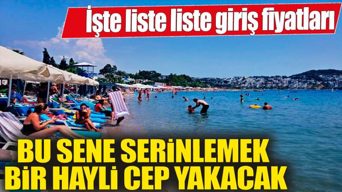 Bu sene serinlemek bir hayli cep yakacak! İşte liste liste giriş fiyatları