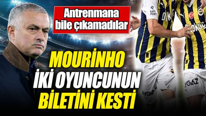 Mourinho iki oyuncunun biletini kesti! Antrenmana bile çıkamadılar