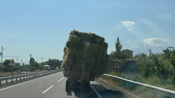 Iğdır'da tehlikeli yolculuk kameralara yansıdı