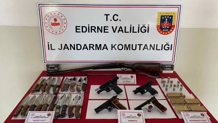 Edirne evden cephanelik çıktı