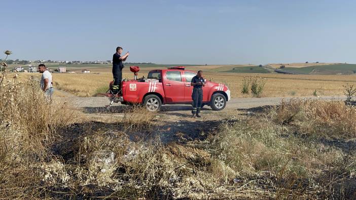 Tekirdağ'da buğday tarlası küle döndü