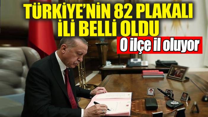 Türkiye'nin 82 plakalı ili belli oldu! O ilçe il oluyor
