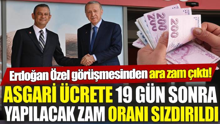 Erdoğan Özel görüşmesinden ara zam çıktı! Asgari ücrete 19 gün sonra yapılacak zam oranı sızdırıldı