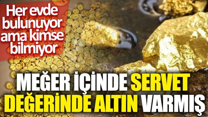 Meğer içinde servet değerinde altın varmış! Her evde bulunuyor ama kimse bilmiyor