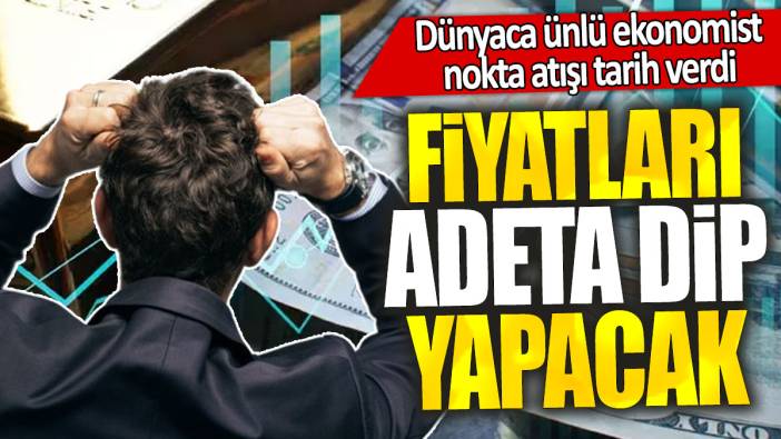 Dünyaca ünlü ekonomist nokta atışı tarih verdi: Fiyatları adeta dip yapacak