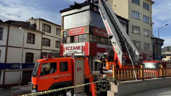 Erzurum’da korkutan restoran yangını