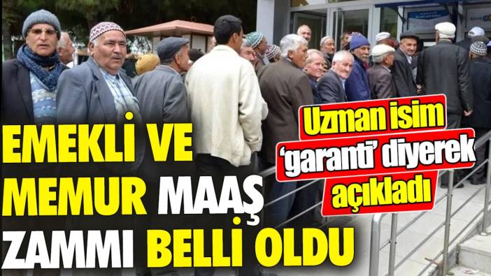 Emekli ve memur maaş zammı belli oldu ‘Uzman isim ‘garanti’ diyerek açıkladı
