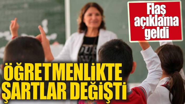 Öğretmenlikte şartlar değişti! Bakan Tekin'den flaş açıklama