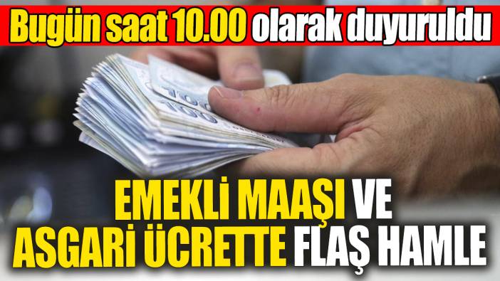 Emekli maaşı ve asgari ücrette flaş hamle. Bugün saat 10.00 olarak duyuruldu