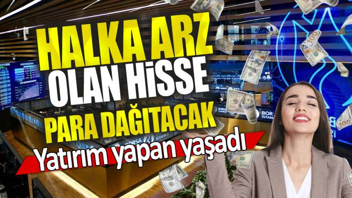 Halka arz olan hisse para dağıtacak: Yatırım yapan yaşadı