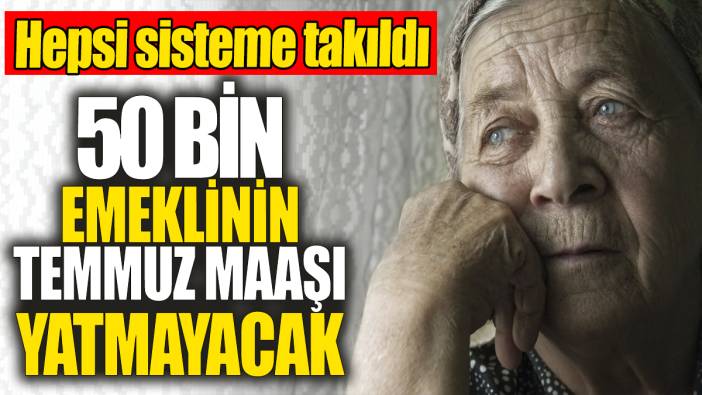 50 bin emeklinin temmuz maaşı yatmayacak. Hepsi sisteme takıldı