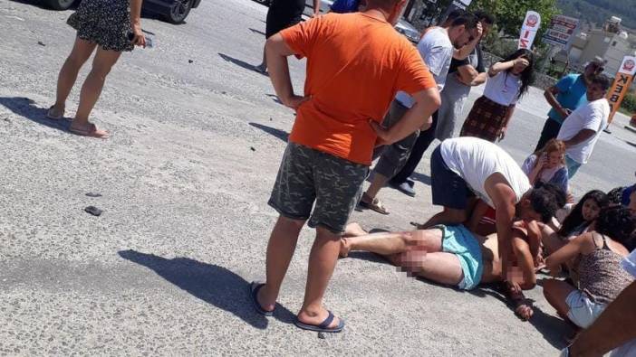 Kuşadası'nda feci kaza: Motosiklet ve otomobil çarpıştı