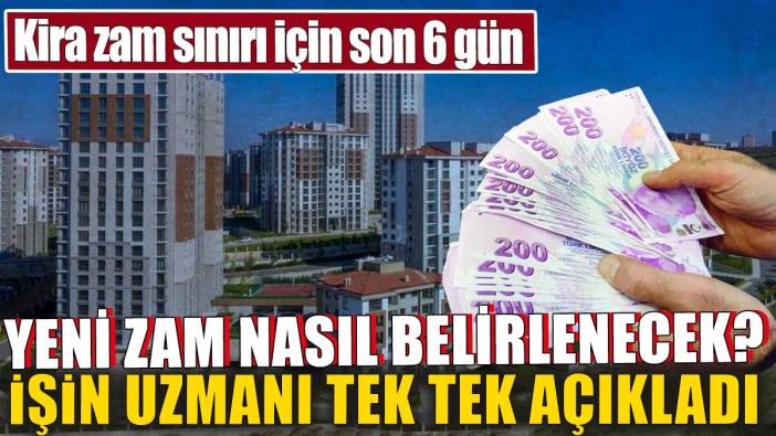 Kira zam sınırı için son 6 gün. Yeni zam nasıl belirlenecek? Uzman isim tek tek açıkladı