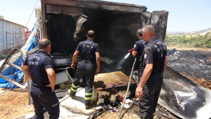 Adıyaman'da kırık camlar nedeniyle yangın çıktı