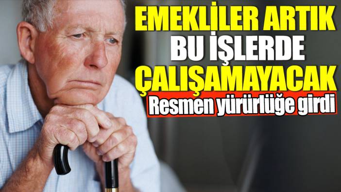 Emekliler artık bu işlerde çalışamayacak! Resmen yürürlüğe girdi