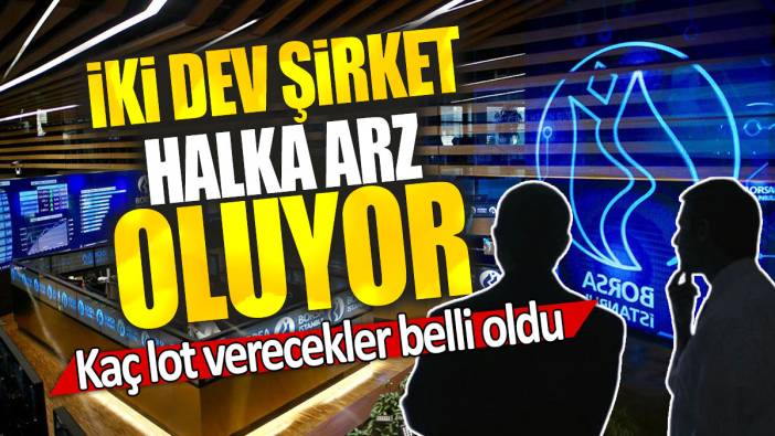 İki dev şirket halka arz oluyor: Kaç lot verecekler belli oldu