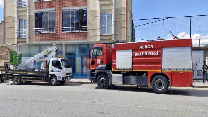 Çorum'da trafo merkezi alevlere teslim oldu